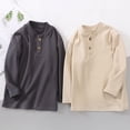 thumbnail image 6 of alcepopk Boys Girls Long Sleeve T-Shirts Kids Soft Cotton Basic Layering Tee Tops Undershirts(Beige,11-12 Y), 6 of 6