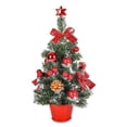 thumbnail image 5 of 18" Mini Christmas Trees Tabletop Christmas Tree Pre-lit LED Lights DIY Ornaments Artificial Xmas Trees with Base for Desk Table Tops Christmas Decoration, 5 of 9