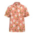 thumbnail image 5 of joogoo Men's Hawaiian Shirt Baseball Leaves Short Sleeve Casual Button Down Shirts M, 5 of 6