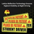 thumbnail image 3 of Heytea Student Driver Car Magnet, Reflective Student Driver Signs for car, New Driver Magnetic Sticker, Safety Sign Vehicle Bumper Magnet for New Driver (Set of 3), 3 of 5