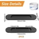 thumbnail image 2 of Set Of 2 Self Adhesive Matte Black Aluminum Alloy Oval Sliding Door Handles No Punching For Sliding Barn Doors, Windows, Cabinets, 2 of 5
