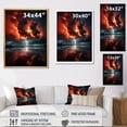 thumbnail image 4 of Designart "Thunderous Silence Orange Storms II" Landscape & Nature Floater Framed Wall Decor, 4 of 7