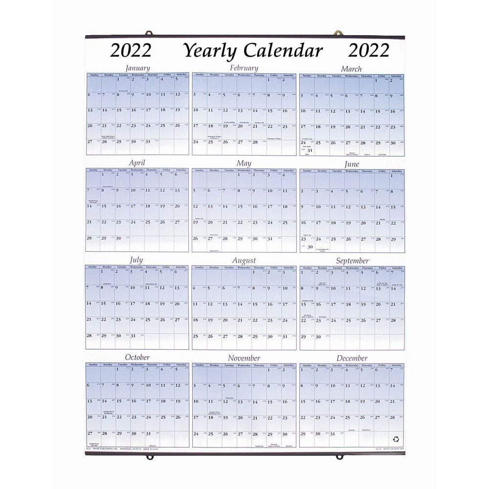 2022 Full Year Wall Calendar Walmart Com