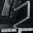 thumbnail image 1 of Support de Téléphone Réglable en Alliage d'Aluminium Portable Réutilisable pour Appareil de Dortoir Tablette Lit Support pour Tablettes Ordinateur Portable Argent, 1 of 9