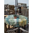 thumbnail image 2 of Outdoor Tablecloth with Umbrella Hole Zipper Daisy Flower Round Tablecloth 60" Waterproof Outside Table Cloth Vintage Floral Oil Painting Modern Wood Patio Table Cover Tablecloths for Picnic Party, 2 of 8