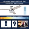 thumbnail image 3 of Harbor Breeze Mac II 52-in Brushed Nickel Color-changing Indoor Flush Mount Ceiling Fan with Light and Remote (3-Blade), 3 of 10