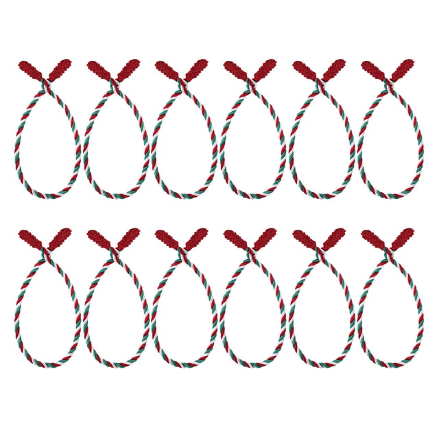 12 guirnaldas navideñas de 50 cm. Cuerdas flexibles reutilizables para colgar coronas. Cintas para coronas para barandillas, escaleras, árboles y envoltorios artesanales.