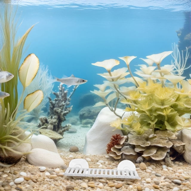 WEUVEB 2Ud Elementos Paisajísticos Acuario Hoja Para Peces Fabricado Con Tecnología 3D