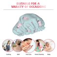 thumbnail image 6 of KLL Milk Tea Pattern Shower Cap & Bath Cap for Women,Reversible Oversized Waterproof Shower Caps for all Hair Lengths,Elastic Reusable Bathing Hair Cap, 6 of 6