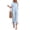 blue, variant on Womens Swimsuit Cover Up Dress Short Sleeve Side Split Button Down Long Shirt Dress Cardigan Maxi Beach Dress Blue L