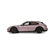 2022 Porsche Taycan Turbo S Cross Turismo Pink Metallic 1/18 Model Car by GT Spirit