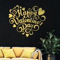 thumbnail image 3 of Valentines Day Wall Sticker Romantic Decorative Acrylic Happy Valentines Day Heart Mirror Decal Decor for Anniversary-Golden, 3 of 8
