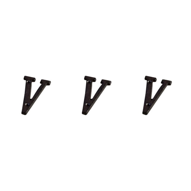 relayinert Durable And Rustproof Metal House Number Plaque Impeccable Door Decoration Easy To Install Metal Letters House Numbers B17--V 3Set