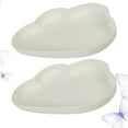 thumbnail image 3 of 2PCS Cloud Shape Snack Dish Candy Fruit Plate Dry Food Plate Bowl Plastic Serving Plate for Home (White), 3 of 8