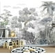 thumbnail image 2 of Papel tapiz mural de plantas y árboles en blanco y negro del sudeste personalizado para sala de estar, mejoras para el hogar, papel tapiz de arte 3D para decoración del hogar, 2 of 5