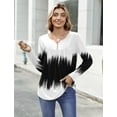 thumbnail image 4 of Zeagoo Womens Tops Dressy Casual Beach Vacation Clothes for Women Business Casual Long Shirts V Neck Tee Shirt Ladies Top and Blouses Ethnic Style, 4 of 7