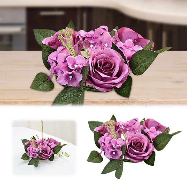 Rosa 20 Cm Candelabro Corona Decoración Festiva Candelabro De Mesa Corona