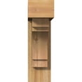 thumbnail image 2 of Ekena Millwork 6"W x 20"D x 20"H Merced Block Rough Sawn Bracket w/ Offset Brace, Western Red Cedar, 2 of 25