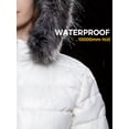thumbnail image 5 of Wantdo Women's Plus Size Jacket Insulated Mid-length Winter Coat Windproof Snow Travel Jacket White 2XL, 5 of 10