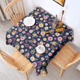 thumbnail image 2 of Pioneer Flower Floral Print Pattern Square Tablecloth, Waterproof Wipeable Spillproof Washable Table Cover for Home Kitchen Party and Daily Decor 60"x60", 2 of 6