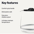 thumbnail image 2 of 12-Cup Glass Replacement Carafe for Coffee Maker, Comfort-Grip Handle, Dripless Spout, Black，Only for B0D9QDMK9X, B0D9QGF1WX, 2 of 5