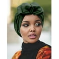 thumbnail image 5 of Vorkoi Vintage French Female Turban Hat Fashion Bandana Headband Women's Soft Hair Cover Cap Ladies Head Wraps Muslim Headscarf Bonnet, 5 of 9
