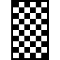 Geetinfly 9*18FT Area Rugs 320Gsm Pp Tube Plastic Woven Outdoor Carpet - Modern - Checkerboard Black and White