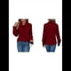 thumbnail image 3 of Suéter Tipo Túnica de Cuello Alto para Mujer, de Larga, de Punto Acanalado, Cómodo, Holgado, Informal, para Otoño Vino Tinto L, 3 of 7