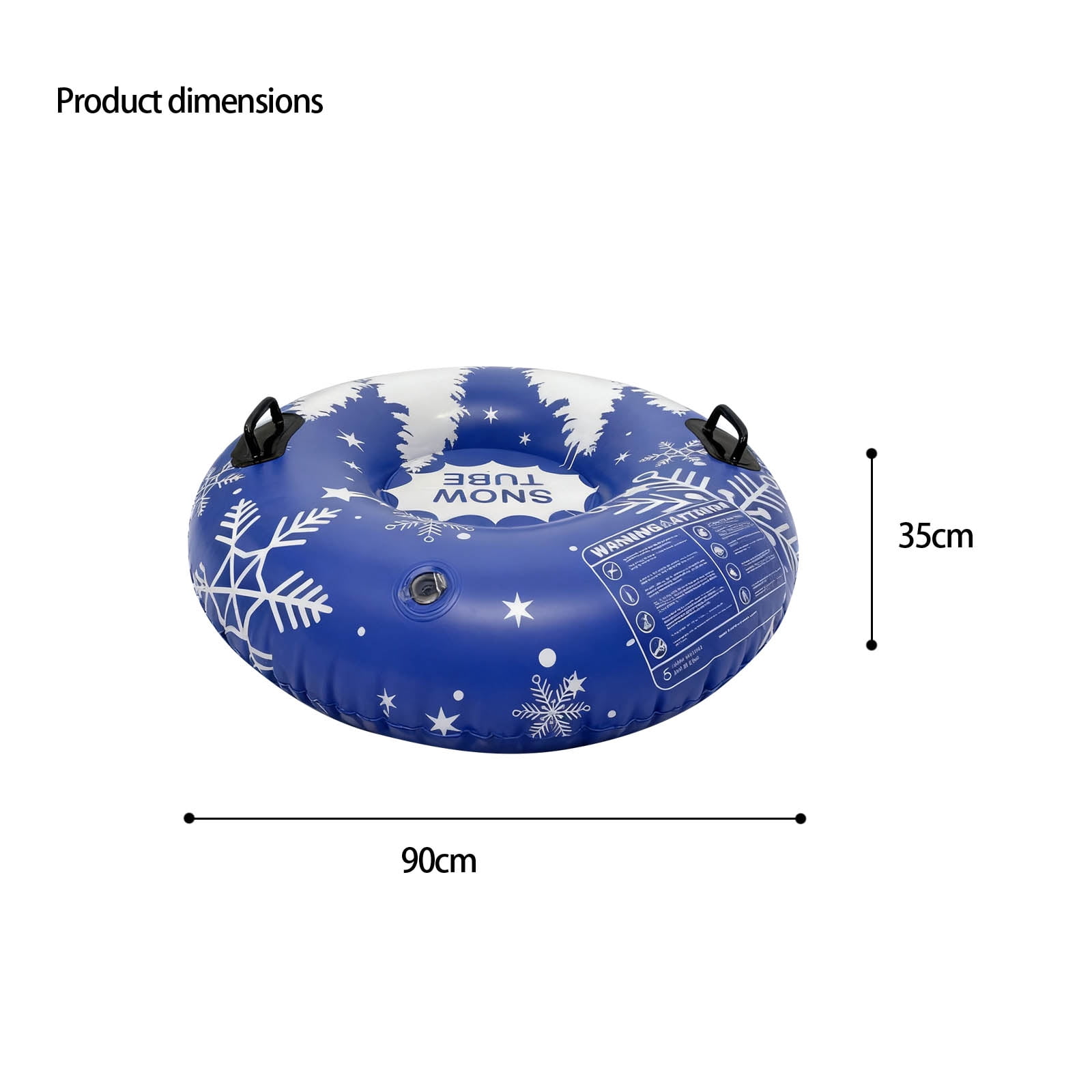 Thickened Snow Sled Inflatable Tube Sled with Handles Winter Snow Sledding Toy for Boys Girls Family Activities