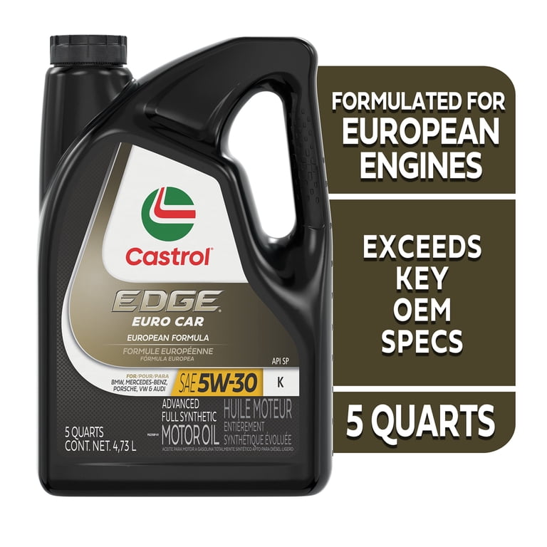 Castrol EDGE Euro 5W-30 K Advanced Full Synthetic Motor Oil, 5