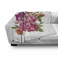 thumbnail image 3 of Shabby Flora Soft Flannel Fleece Throw Blanket, Gentle Summer Flora Hyacinths Blackberry and Peonies Victorian Vegetation, Cozy Plush for Indoor and Outdoor Use, 50" x 60", Multicolor, by Ambesonne, 3 of 6