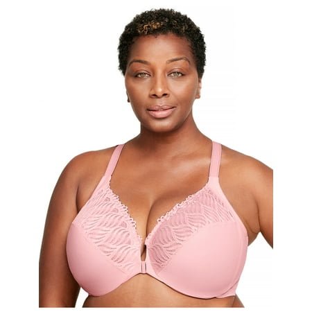 

Glamorise Full Figure Plus Size Front-Closure T-Back WonderWire Bra Underwire #1246