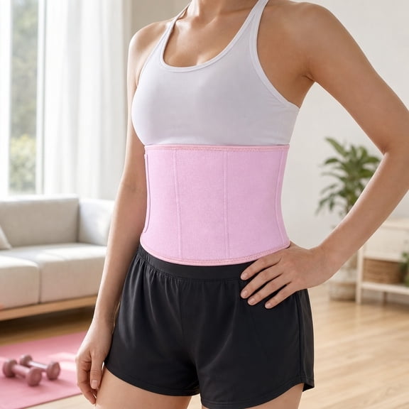 Silver Ion Sweat Waist Trimmer Belt for Women Men, Workout Fitness Belly Band, Upgraded Plus Size Exercise Belt
