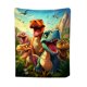 thumbnail image 2 of Cartoons Dinosaur Print Flannel Fleece Throw Blanket Soft Cozy Decorative Blanket For Home Bedroom Sofa, 2 of 6