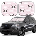 thumbnail image 2 of Uemuo Cute Panda Printed 2 PCS Car Windshield Sun Shade, Auto Sun Heat and UV Rays Blocker, Foldable Automotive Front Window Sunshade Protector, 2 of 7