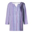 thumbnail image 5 of Fiudx Camisas de Mujer Blusa de Manga 3/4 Corta Estampada a La Moda para Mujer, Blusa Informal con Cuello Redondo, 5 of 5