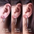 thumbnail image 3 of Limerencia hypoallergenic Pure Titanium Twisted Rope Round Hoop Earrings for women (20mm Thin Round Hoop, Silver)…, 3 of 5