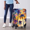 thumbnail image 4 of HELLHERO Vibrant Floral Confetti Luggage Cover Anti Abrasion Anti-aging Polyester Ammonia Travel Luggage Cover for Business Trip Airport Travel, 4 of 7