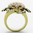 thumbnail image 3 of Womens Gold Crab Ring 316L Stainless Steel Anillo Color Oro Para Mujer Ninas Acero Inoxidable with Top Grade Crystal in Multi Color Hadessah, 3 of 4