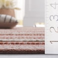 thumbnail image 4 of SAFAVIEH Montauk Marin Striped Cotton Area Rug, Orange/Ivory, 6' x 6' Round, 4 of 10