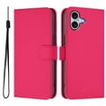 thumbnail image 2 of Wallet Case Compatible for iPhone 16 Plus, PU Leather Magnetic Closure Protective Flip Folio Case with 3 Card Holder and Wrist Strap Cover Women Men,Rose Red,For iPhone 16 Plus, 2 of 7