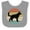 Heather and White, variant on Inktastic German Shepherd Silhouette Vintage Retro Boys or Girls Baby Bib