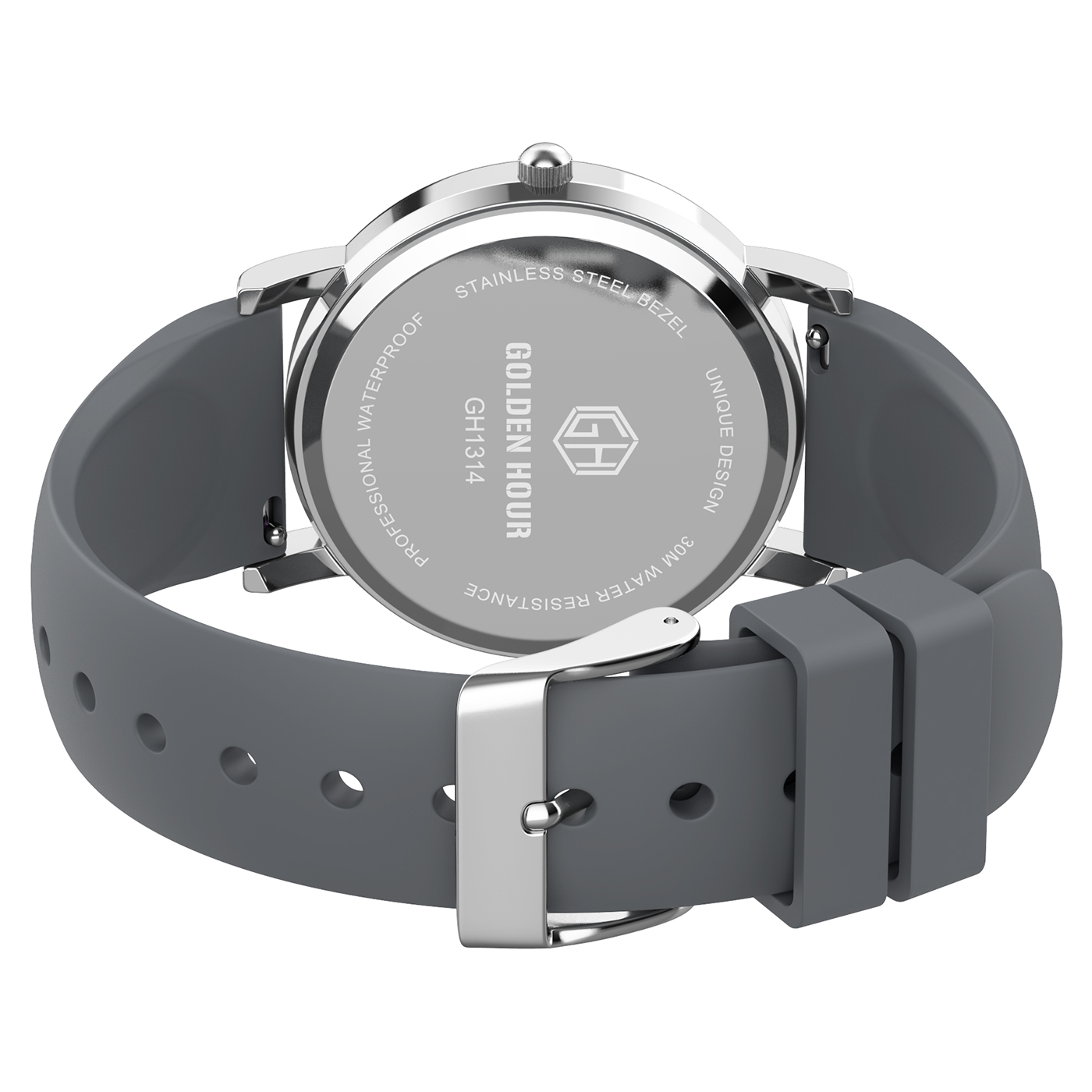GOLDEN HOUR Waterproof Nurse Watch for Medical Professionals, Students Women Men - Military Time Luminouse Easy Read Dial, 24 Hour with Second Hand, Colorful Silicone Band