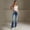 *Blue, variant on ClodeEU Women's Stright Leg Jeans, Low Rise Vintage Denim Trousers ,Stretch Fitted Denim Pants Blue,Womens Plus M