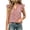 Pink, variant on Summer Tops for Women Ruffle V-Neck Sleeveless Blouse Elegant Solid Color Flutter Lightweight Breathable Casual