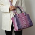 thumbnail image 3 of MKF Collection Miriam Women's Tote Handbag Croc-Embossed Vegan Leather Large Double Handles with Wallet by Mia K - Pink, 3 of 8
