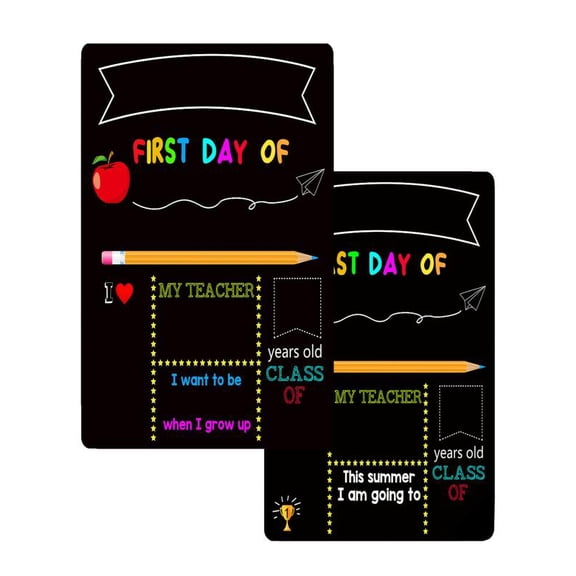 Mozhitti The First Day Of School There Was A Small Blackboard A Double Blackboard For Students Wooden Handicrafts And Hand Held Signs Printed In Color