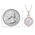 thumbnail image 2 of AFFY 2CT Moissanite Diamond Necklace for Women in Rose Gold Plated Sterling Silver, 2 of 4