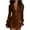#0268-Brown, variant on Sokhug Womens Faux Suede Western Dress Long Sleeve Lace Cuff Front Zipper Mini Cowgirl Dress