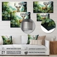 thumbnail image 4 of Designart "Deer Emerald beauty I" Animals Metal Art Living Room, 4 of 5
